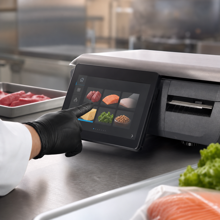 Product image #3 for Hobart Weigh/Wrap GTS-DA Commercial Portion Control Food Scale/Printer with 10.1-Inch Operator Display, No Customer Display