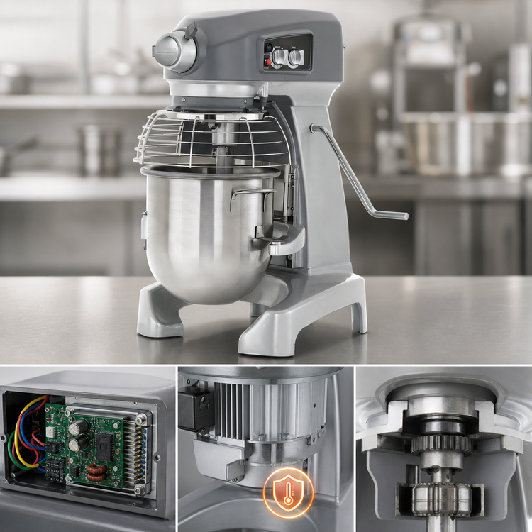 Product image #3 for Hobart Legacy+ HL120-1STD 12-Quart Heavy-Duty Bench-Type Planetary Mixer with Standard Accessory Package