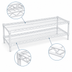 Thumbnail image #3 for Eagle QuadTruss 2-Tier Front Case Merchandise Wire Shelving Unit, 60W x 14D x 14H, White Epoxy