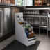 Thumbnail image #3 for Krowne Royal Series Freestanding Underbar Stainless Steel Liquor Display, 8 x 24 Inch, 5-Step, 10-Bottle Capacity