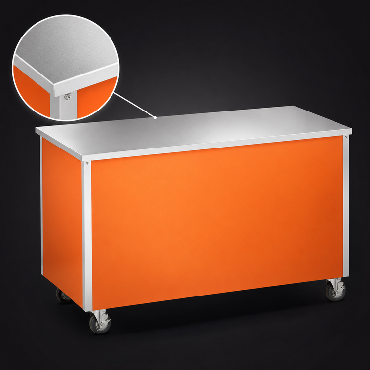 Product image #3 for Vollrath 4-Series Signature Server Utility Station with Stainless Steel Top and Enclosed Base, 46 x 28 x 34 Inches