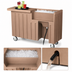 Thumbnail image #4 for Cambro Cambar 54-Inch Portable Beverage Bar with 80 lb Ice Sink, 5-Bottle Speed Rail, Vinyl Cover, Granite Sand