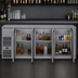 Thumbnail image #3 for Glastender C1FB84 84-Inch Three-Section One-Zone Front-Serviced Bar Profile Back Bar Cooler