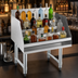 Thumbnail image #3 for Free Standing Stainless Steel 5-Step Raised Liquor Bottle Display Unit, 24-Bottle Capacity