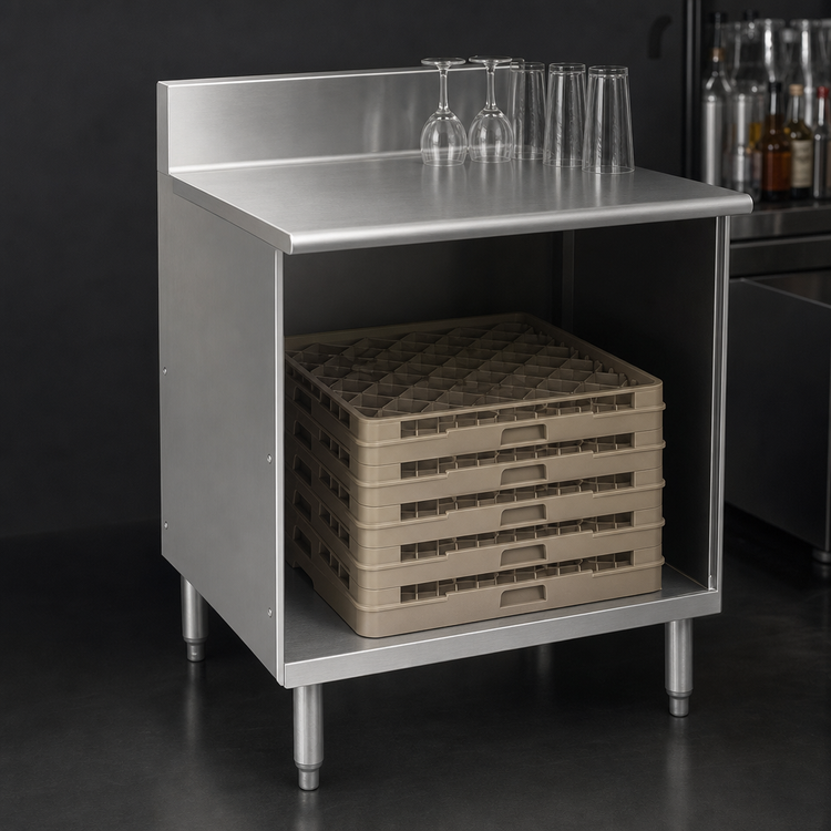 Product image #3 for Eagle Group 2200 Series Flatboard Top Glass Rack Storage Unit for 20 x 20 Glass Racks, 24 x 24 x 33-1/2 Inches