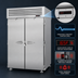 Thumbnail image #3 for Turbo Air PRO Series Solid-Door Correctional Facility Heated Holding Cabinet, 2-Section Reach-In, 47.7 Cu. Ft.