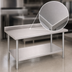 Thumbnail image #3 for John Boos Stallion Economy Stainless Steel Work Table with 5-Inch Backsplash and Undershelf, 48 x 24 Inches