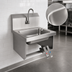 Thumbnail image #3 for John Boos Pro-Bowl Wall-Mounted Stainless Steel Hand Wash Sink with Double Knee Valves