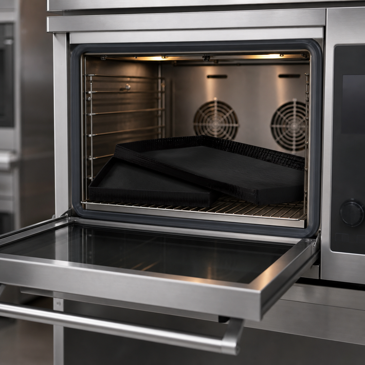 Product image #4 for ACP Solid-Bottom Non-Stick Basket for MRX Ovens