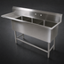 Thumbnail image #3 for John Boos Pro-Bowl 3-Compartment Sink with 24-Inch Left Drainboard, 14-Inch Deep Bowls