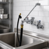 Thumbnail image #3 for Wall Mounted Mixing Service Sink Faucet with 8-Inch Adjustable Centers and 6-Inch Garden Spout