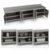 Thumbnail image #3 for John Boos Enclosed Work Table with Cabinet Base, 3 Hinged Door Sets, 144 Inch x 30 Inch, Stainless Steel Top, 5 Inch Backsplash
