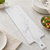 Thumbnail image #4 for White Marble Melamine Rectangular Serving Board with Handle, 31-1/2 x 8-3/4 Inches