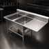 Thumbnail image #3 for John Boos Pro-Bowl 2-Compartment Floor Model Stainless Steel Sink with 24-Inch Right Drainboard