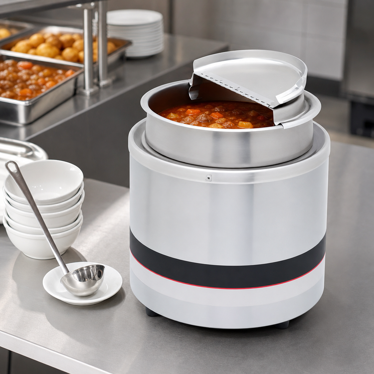 Product image #3 for APW Wyott RCW-11SP Round 11-Quart Countertop Electric Food Pan Cooker/Warmer