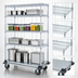 Thumbnail image #3 for Quantum 48-Inch x 24-Inch x 70-Inch Mobile Enclosure Cart with 4 Shelves and Chrome-Plated Finish