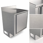 Thumbnail image #4 for BK Resources UBC-B-21-W24H 24 x 21 Inch Stainless Steel Flat Top Underbar Cabinet, Pedestal Base, Without Backsplash