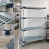 Thumbnail image #3 for MetroMax 4 Open Grid Add-On Polymer Shelving Unit, 42 Inch W x 18 Inch D x 74 Inch H