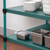 Thumbnail image #3 for QuadPLUS Solid Polymer Shelf Mat with MICROGARD Antimicrobial Protection, 72 x 18 Inches, Green
