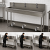 Thumbnail image #3 for Advance Tabco 3-Station Floor-Mounted Multi-Wash Hand Sink with Toe-Push Valves, 60 Inch 304 Stainless Steel