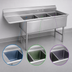 Thumbnail image #3 for Advance Tabco Special Value Series Fabricated 3-Compartment Sink with Left Drainboard, 18 x 18 x 14 Bowls, 74-1/2 Inch Overall Length