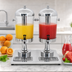Thumbnail image #3 for Double Juice Dispenser with 2 x 8-Quart Round Tanks, Built-In Taps and Drip Trays
