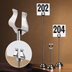 Thumbnail image #3 for American Metalcraft Chrome Harp Weighted Number Stand, 2.25-Inch Diameter x 8-Inch High