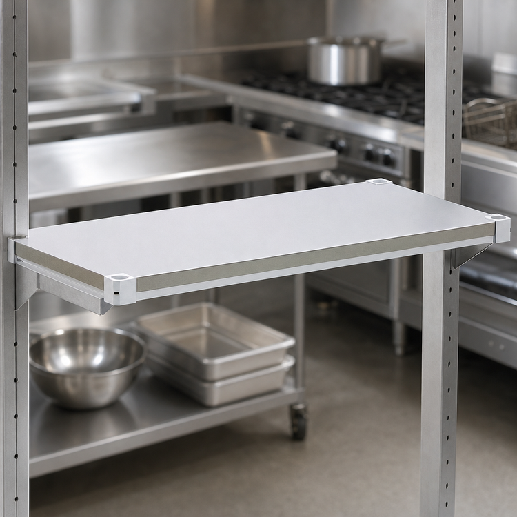 Product image #4 for New Age Adjust-A-Shelf Solid Brute Series Shelf, 54 x 15 Inches, Aluminum, 800 lb Capacity