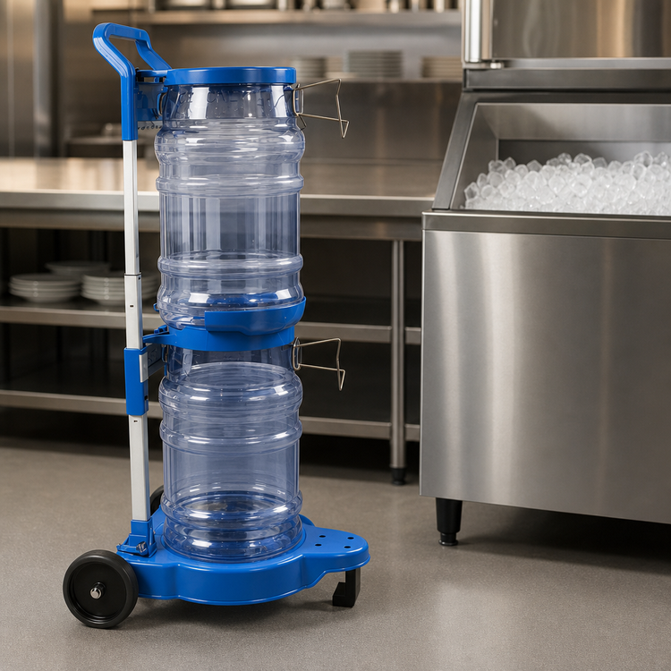 Product image #3 for Saf-T-Ice Open Frame Ice Tote Transport Cart for Two 6-Gallon Totes