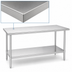 Thumbnail image #3 for Duke 48-Inch x 24-Inch Stainless Steel Commercial Work Table with Undershelf, 16/400 Series Top, No Backsplash