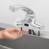 Thumbnail image #3 for ChekPoint Electronic Touchless Deck-Mount Faucet with 4-Inch Centers and Mixing Valve