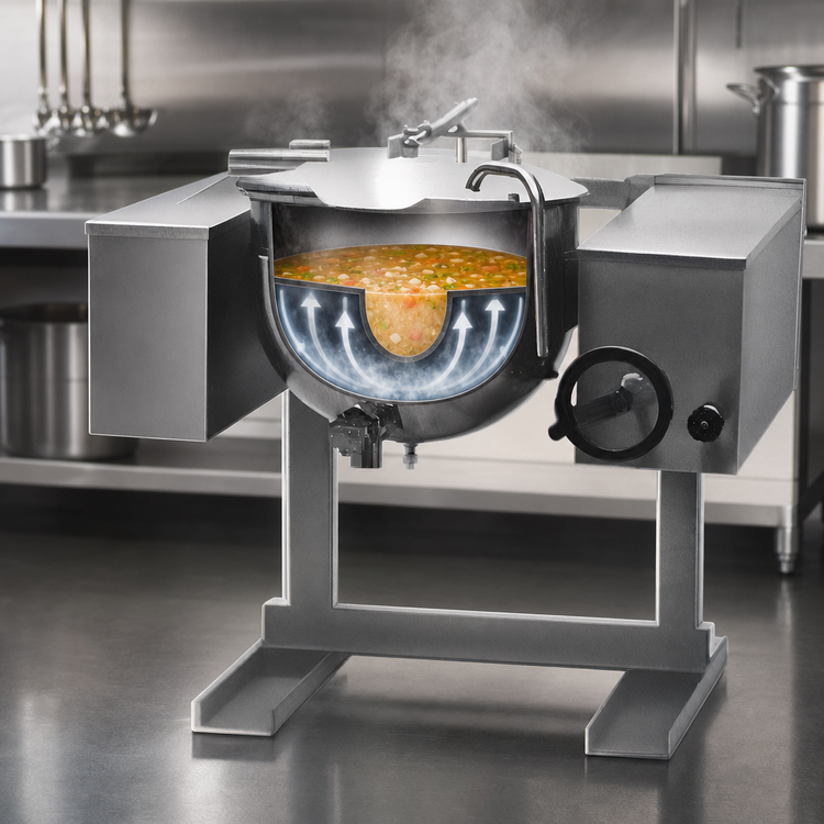 Product image #3 for Legion 50-Gallon Direct Steam Tilting Wall-Mount Kettle