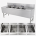 Thumbnail image #3 for Advance Tabco Prestige 84-Inch 4-Compartment Stainless Steel Underbar Sink Unit with Dual Drainboards and Faucets