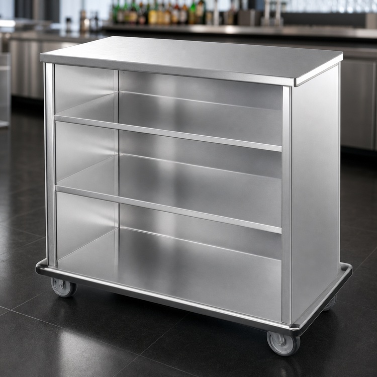 Product image #3 for Weather-All Stainless Steel Portable Back Bar with Work-Serve Top, 69-1/2 Inch W x 26 Inch D