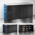 Thumbnail image #3 for True Premier Bar 84-Inch Three-Section Refrigerated Back Bar Cooler with Side-Mounted Self-Contained Refrigeration and Solid Locking Doors