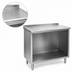 Thumbnail image #3 for Spec-Master 120-Inch Stainless Steel Cabinet Base Work Table with Open Front and 1-1/2-Inch Rear Up-Turn