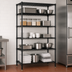 Thumbnail image #3 for 60-Inch x 12-Inch x 86-Inch Black Epoxy Antimicrobial Wire Shelving Starter Kit with 5 Shelves
