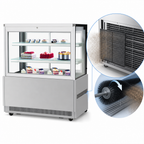 Thumbnail image #3 for Turbo Air TBP48-54FN-S 47-1/4-Inch Full-Service Refrigerated Bakery Display Case, Straight Glass, Self-Contained R290, 2 Shelves