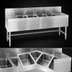 Thumbnail image #3 for Eagle Group Spec-Bar Four-Compartment Underbar Sink with Left & Right Drainboards, 96