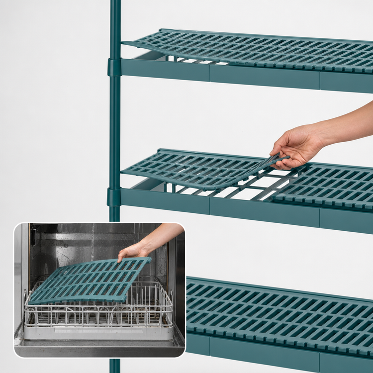 Product image #3 for Metro Super Erecta Pro 18-Inch Wide x 30-Inch Deep x 74-Inch High Stationary Polymer Shelving Add-On Unit