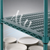 Thumbnail image #3 for QuadPLUS 48 x 24 Inch Louvered Green Polymer Shelf Mat with Antimicrobial Protection