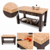 Thumbnail image #3 for John Boos Grazzi End Grain Butcher Block Work Table with Slatted Shelf and Drawers, 60 x 28 x 35 Inches