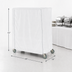 Thumbnail image #3 for Metro 36 x 18 x 62 Inch Banquet Cart Cover, White, Uncoated Knitted Polyester with PVC Zipper