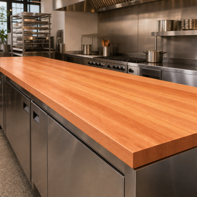 Product image #3 for Boos Block 144" x 27" x 3" Edge Grain American Cherry Kitchen Countertop