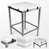 Thumbnail image #3 for John Boos GMT002 30 x 24 Inch Poly Top Breaking Table with Stainless Steel Base