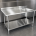 Thumbnail image #3 for Advance Tabco Special Value 72-Inch x 30-Inch Work Table With Right-Side Sink, 430 Stainless Steel Top, Faucet and Undershelf