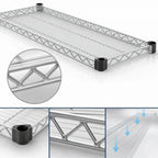 Thumbnail image #3 for Eagle Group EAGLEbrite QA2172Z Quad-Adjust Wire Shelf, 72 x 21 Inches, Zinc, 600 lb Capacity Case of 2