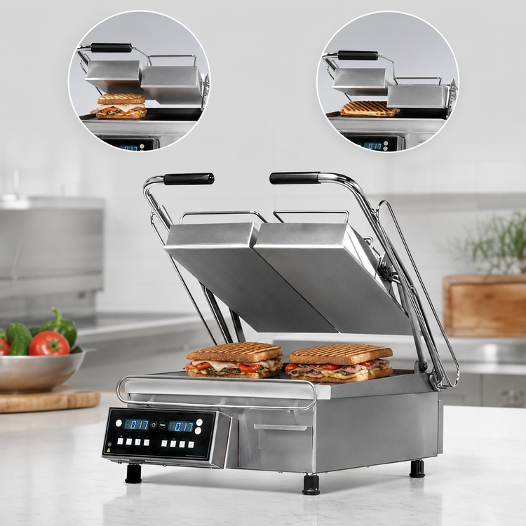 Product image #3 for Proluxe Vantage High Production Split-Lid Commercial Panini Press Grill with Digital Controls