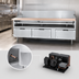 Thumbnail image #3 for La Rosa Refrigeration 66-Inch Remote Refrigerated Equipment Stand Base with 4 Drawers, Stainless Steel