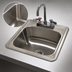 Thumbnail image #3 for Advance Tabco Special Value Series 1-Compartment Drop-In Sink with Gooseneck Faucet, 15 x 15 Inch, 304 Stainless Steel